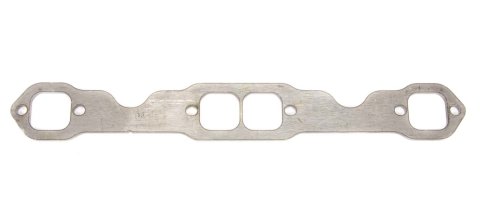 Header Flange - 0.25 in Thick - 1.58 x 1.554 in Square Port - Steel - Natural - Small Block Chevy - Each