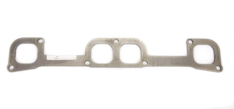 Header Flange - 0.25 in Thick - 1.85 x 1.77 in Square Port - Steel - Natural - Small Block Chevy - Each