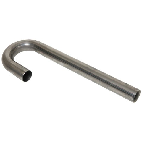 Exhaust Bend - J-Bend - Mandrel - 1.75 in Diameter - 4 in Radius - 3 x 15 in Legs - 16 Gauge - Steel - Each