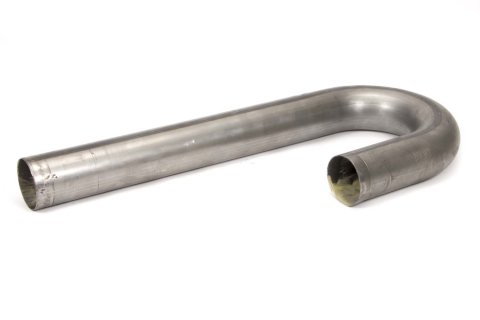 Exhaust Bend - J-Bend - Mandrel - 2.125 in Diameter - 3 in Radius - 3 x 15 in Legs - 18 Gauge - Steel - Each