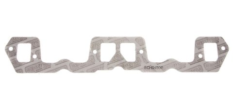 Exhaust Header / Manifold Gasket - 1.160 x 1.600 in Rectangle End Ports - 1.280 x 1.600 in Rectangle Center Port - Steel Core Graphite - Small Block Mopar - Each