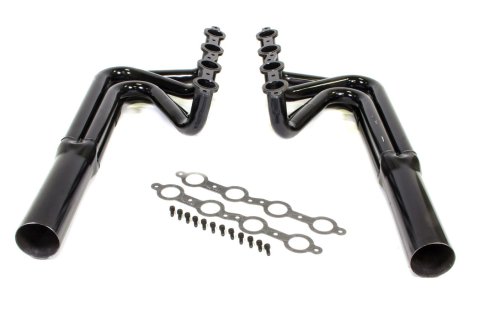 Headers - Sprint - 1.75 in Primary - 3.5 in Collector - Gaskets / Hardware Included - Steel - Black Paint - GM LS-Series - Pair