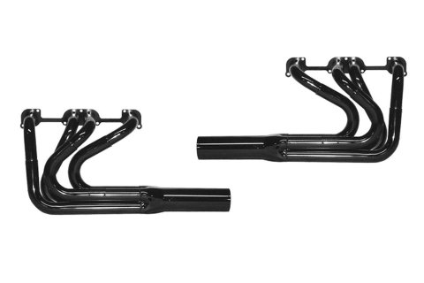 Headers - Sprint - 1.75 to 1.875 in Primary - 3.5 in Collector - Gaskets / Hardware Included - Steel - Black Paint - Small Block Chevy - Pair