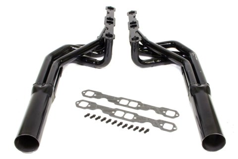 Headers - Sprint - 1.625 to 1.75 in Primary - 3.5 in Collector - Gaskets / Hardware Included - Steel - Black Paint - Small Block Chevy - Pair