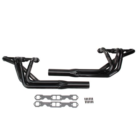 Headers - Sprint - 1.625 to 1.75 in Primary - 3 in Collector - Gaskets / Hardware Included - Steel - Black Paint - Small Block Chevy - Pair