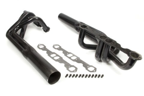 Headers - Sprint - 1.75 in Primary - 3.5 in Collector - Gaskets / Hardware Included - Steel - Black Paint - Small Block Chevy - Pair