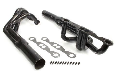 Headers - Sprint - 1.75 to 1.875 in Primary - 3.5 in Collector - Gaskets / Hardware Included - Steel - Black Paint - Small Block Chevy - Pair