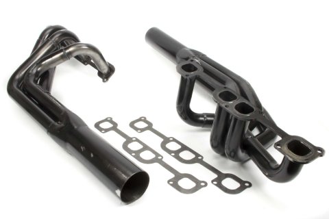 Headers - Sprint - 1.75 to 1.875 in Primary - 3.5 in Collector - Gaskets / Hardware Included - Steel - Black Paint - Small Block Chevy - Pair