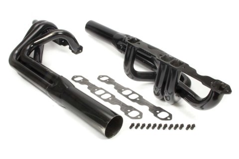 Headers - Sprint - 1.875 in Primary - 3.5 in Collector - Gaskets / Hardware Included - Steel - Black Paint - Small Block Chevy - Pair