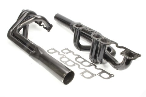 Headers - Sprint - 1.875 in Primary - 3.5 in Collector - Gaskets / Hardware Included - Steel - Black Paint - Small Block Chevy - Pair