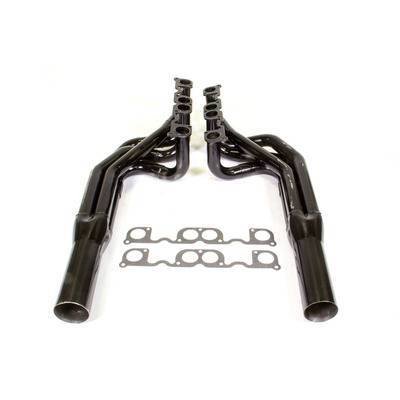 Headers - 1.875 to 2 in Primary - 3.5 in Collector - Gaskets / Hardware Included - Steel - Black Paint - All Pro Heads - Small Block Chevy - Pair
