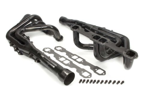 Headers - Sprint - Tri-Y - 1.625 to 1.75 in Primary - 3 in Collector - Gaskets / Hardware Included - Steel - Black Paint - Small Block Chevy - Pair
