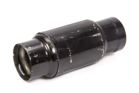 Muffler - 3.5 in Center Inlet - 3.5 in Center Outlet - 7 x 4.375 in Round Body - 11 in Long - Steel - Black Paint - Each