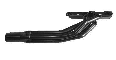 Headers - IMCA-UMP Modified - 1.625 to 1.75 to 1.875 in Primary - 3 in Collector - Gaskets / Hardware Included - Steel - Black Paint - Small Block Chevy - Pair