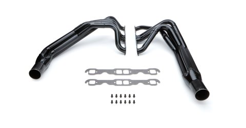 Headers - 1.625 to 1.75 in Primary - 3 in Collector - Gaskets / Hardware Included - Steel - Black Paint - Small Block Chevy - Pair