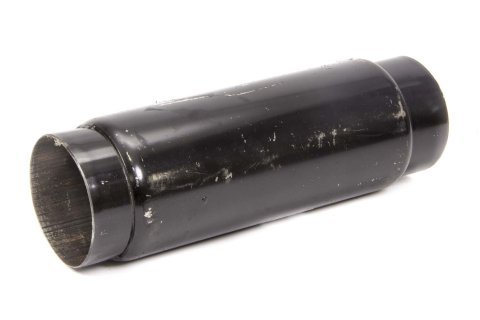 Muffler - 3.5 in Center Inlet - 3.5 in Center Outlet - 9 x 4 in Round Body - 12 in Long - Steel - Black Paint - Each