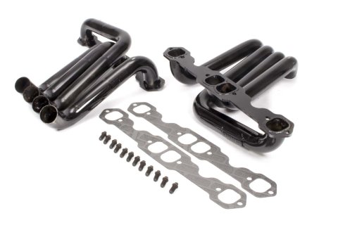Headers - Zoomie / Grass Burner - 1.75 in Primary - Gaskets / Hardware Included - Steel - Black Paint - Small Block Chevy - GM A-Body / F-Body - Pair
