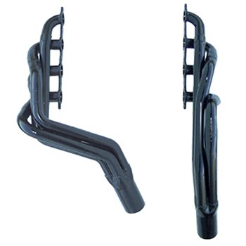 Headers - 1.75 in Primary - 3.5 in Collector - Gaskets / Hardware Included - Steel - Black Paint - GM LS-Series - Pair