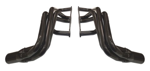 Headers - 1.75 in Primary - 3.5 in Collector - Gaskets / Hardware Included - Steel - Black Paint - Small Block Chevy - GM Compact Truck 1982-93 - Pair