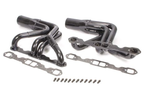 Headers - Chassis - 1.75 to 1.875 in Primary - 3.5 in Collector - Gaskets / Hardware Included - Steel - Black Paint - Small Block Chevy - Pair