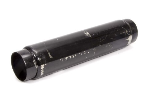 Muffler - 3.5 in Center Inlet - 3.5 in Center Outlet - 15 x 3.5 in Diameter Body - 18 in Long - Steel - Black Paint - Each