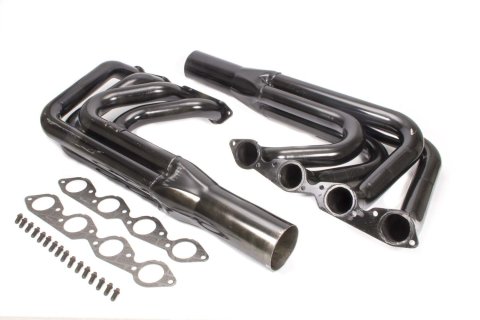 Headers - Sprint - 2.25 in Primary - 4 in Collector - Gaskets / Hardware Included - Steel - Black Paint - Big Block Chevy - Pair