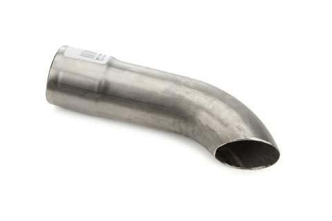 Exhaust Tip - Clamp-On / Weld-On - 2 in Inlet - 2 in Outlet - 8 in Long - Single Wall - Cut Edge - Turndown Style - Steel - Natural - Each