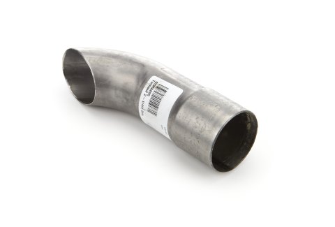Exhaust Tip - Clamp-On / Weld-On - 2.25 in Inlet - 2.25 in Outlet - 8 in Long - Single Wall - Cut Edge - Turndown Style - Steel - Natural - Each