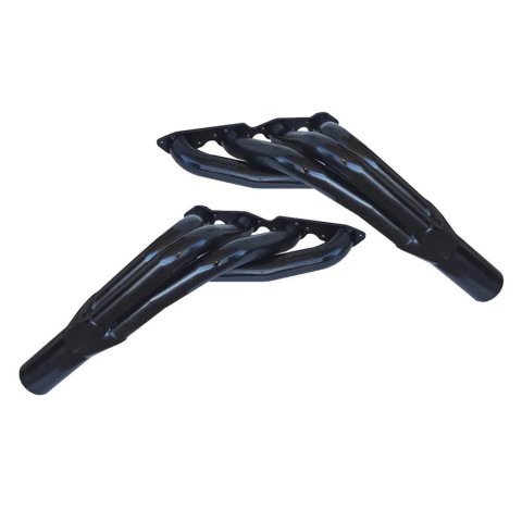 Headers - Truck - 2.25 in Primary - 4 in Collector - Gaskets / Hardware Included - Steel - Black Paint - Big Block Chevy - Pair