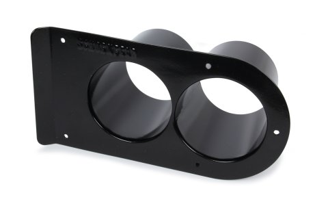 Exhaust Shield - Tail Pipe Saver - 3 in Diameter Round - Dual Straight Outlets - Black Powder Coat - Each