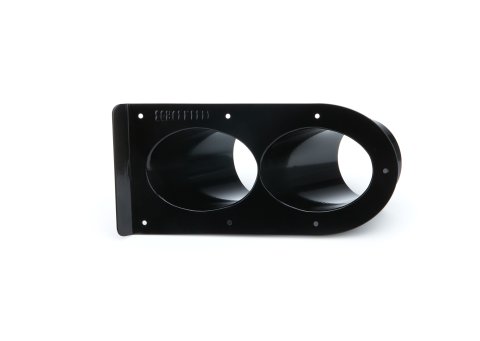 Exhaust Shield - Tail Pipe Saver - 3 in Diameter Round - Dual 45 Degree Outlet - Black Powder Coat - Each