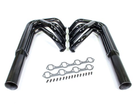 Headers - Sprint - 1.75 in Primary - 3.5 in Collector - Gaskets / Hardware Included - Steel - Black Paint - Small Block Ford - Pair