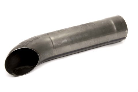 Exhaust Tip - Clamp-On - 3 in Inlet - 3 in Round Outlet - 15.5 in Long - Single Wall - Cut Edge - Angled Cut - Turnout Style - Steel - Natural - Each