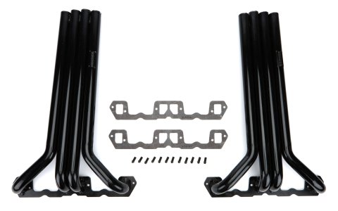 Headers - Demolition Derby - 1.625 in Primary - Gaskets / Hardware Included - Steel - Black Paint - Small Block Mopar - Kit