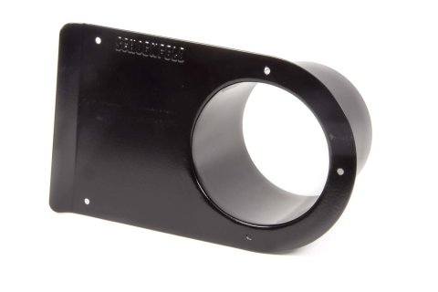 Exhaust Shield - Tail Pipe Saver - 5 in Round Diameter - Single Straight Outlet - Black Powder Coat - Each