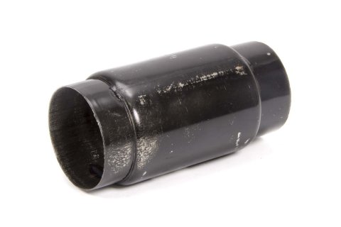 Muffler - 3.5 in Center Inlet - 3.5 in Center Outlet - 6 x 4 in Round Body - 8 in Long - Steel - Black Paint - Each