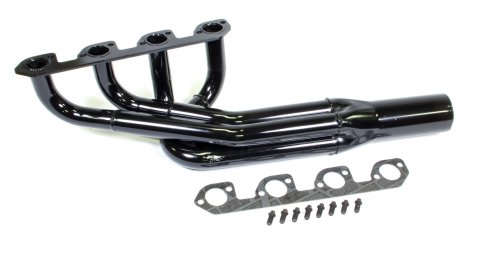 Headers - Pro Four - 1.5 to 1.625 in Primary - 3 in Collector - Gaskets / Hardware Included - Steel - Black Paint - Through Firewall - Mustang II / Pinto - Ford 2300 - Each