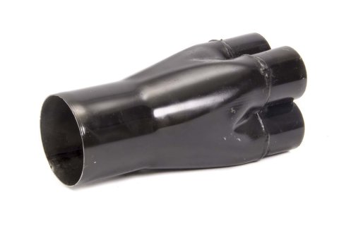 Collector - Slip-On - 4 x 2 in Primary Tubes - 3.5 in Outlet - 9 in Long - Steel - Black Paint - Each