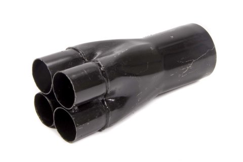 Collector - Slip-On - 4 x 1.625 in Primary Tubes - 3 in Outlet - 8 in Long - Steel - Black Paint - Each