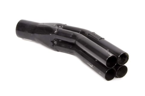 Collector - 30 Degree - Slip-On - 4 x 1.625 in Primary Tubes - 3 in Outlet - 18 in Long - Steel - Black Paint - Each