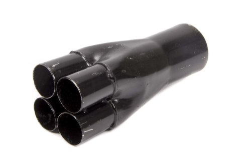 Collector - Slip-On - 4 x 1.75 in Primary Tubes - 3 in Outlet - 8 in Long - Steel - Black Paint - Each