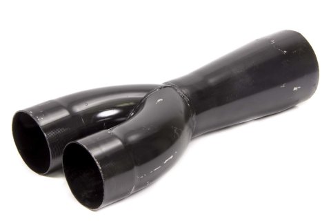 Exhaust Y-Pipe - 3 in Inlets - 5 in Outlet - Steel - Black Paint - Each
