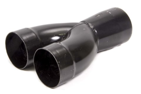 Exhaust Y-Pipe - 3.5 in Inlets - 3.5 Outlet - Steel - Black Paint - Each