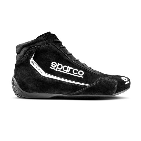 Driving Shoe - Slalom - Mid-Top - SFI 3.3/5 - FIA Approved - Suede Outer - Fire Retardant Fabric Inner - Black - Euro 46 - Pair