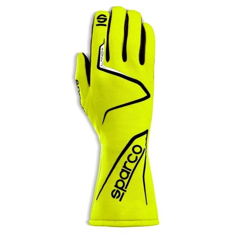 Driving Gloves - Land - SFI 3.3/5 - FIA Approved - Single Layer - Fire Retardant Fabric - Yellow - Large - Pair
