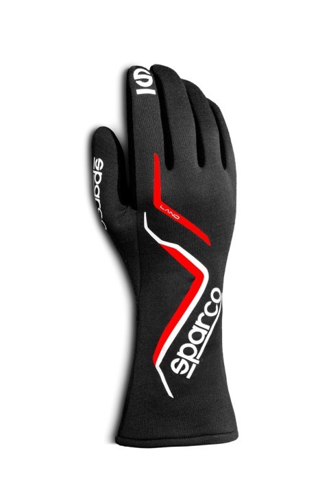 Driving Gloves - Land - SFI 3.3/5 - FIA Approved - Single Layer - Fire Retardant Fabric - Black - Large - Pair