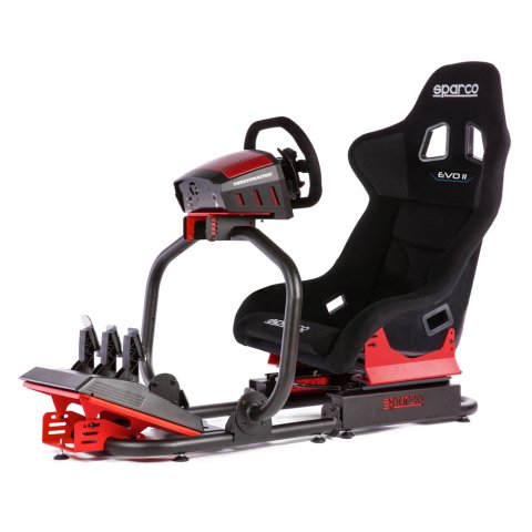 Simulator Rig - Sim Rig I - Chassis / Pedals / Seat / Steering Wheel Included - Steel - Black - Kit
