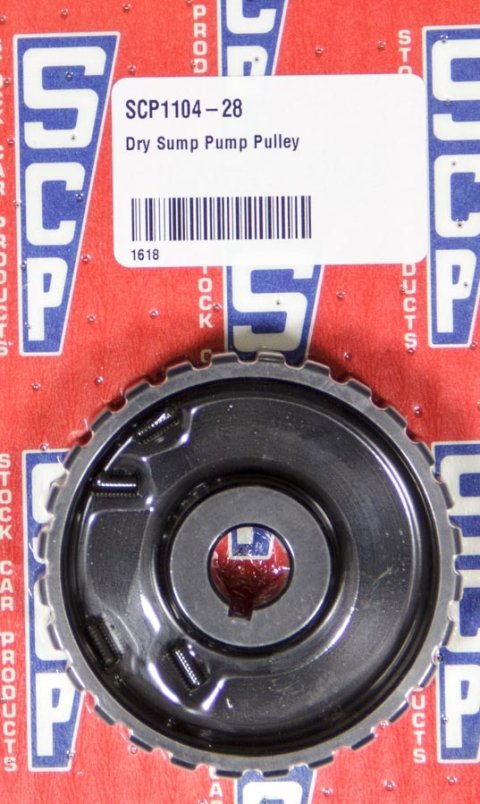Oil Pump Pulley - Gilmer - 28 Tooth - 1.3 in Wide - 5/8 in Shaft - Aluminum - Black Anodized - Each