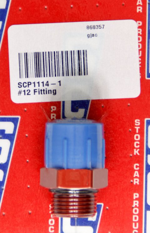 Fitting - Adapter - Straight - 10 AN Male to 12 An Male - Aluminum - Red Anodized - Each