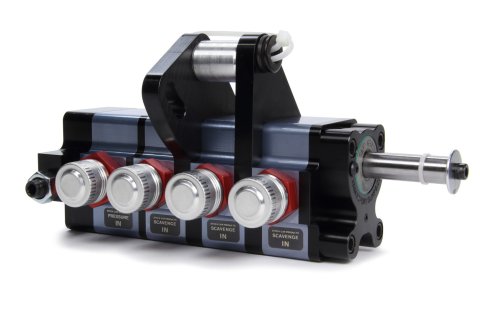 Oil Pump - Dry Sump - 4 Stage - 1.450 in Pressure / 1.200 in Scavenge Stages - Aluminum - Small Block Chevy - Each